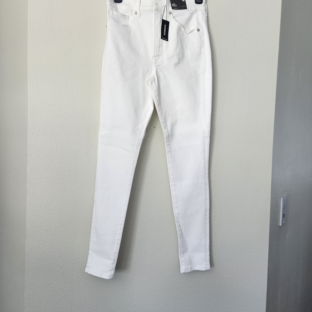 Express Women's Crisp White Skinny Jeans NWT